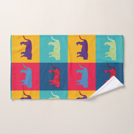 Pop Art Tigers Bad Handdoek (Handdoek)