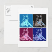 Pop Art Tigers Briefkaart (Voorkant / Achterkant)