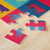 Pop Art Tigers Legpuzzel (Zijkant)