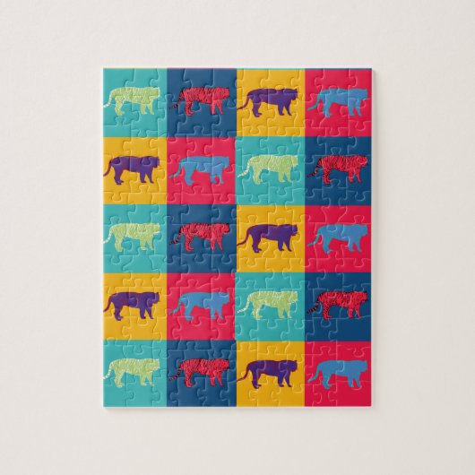 Pop Art Tigers Legpuzzel (Verticaal)
