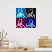 Pop Art Tigers Poster (Keuken)