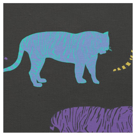 Pop Art Tigers  Stof (Close Up)
