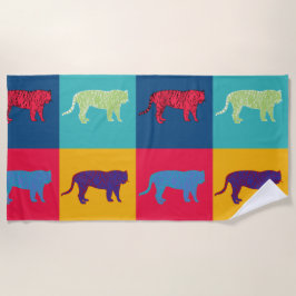 Pop Art Tigers Strandlaken