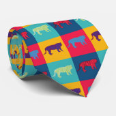 Pop Art Tigers Stropdas (Opgerold)