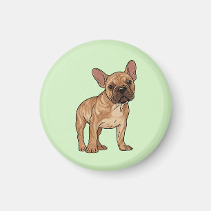 Pop Art Tigré Tekkel Franse Bulldog Grafisch Magneet