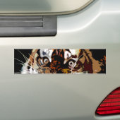 Pop Art Tijger Bumpersticker (Op auto)