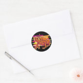 Pop Art Toad Ronde Sticker (Envelop)
