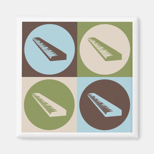 Pop Art-toetsenbord Magneet (Voorkant)