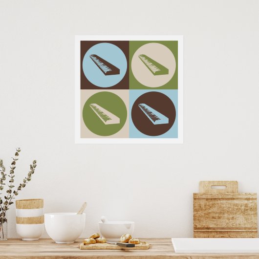 Pop Art-toetsenbord Poster (Keuken)