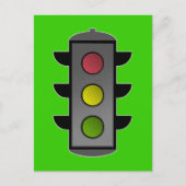 Pop Art Traffic Light Briefkaart (Voorkant)