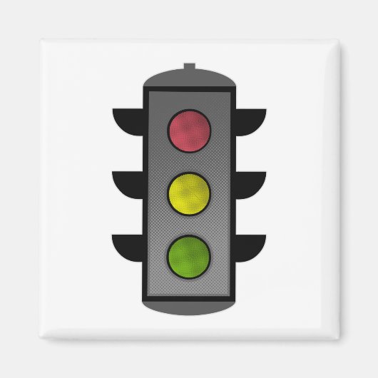 Pop Art Traffic Light Magneet (Voorkant)