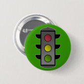 Pop Art Traffic Light Ronde Button 5,7 Cm (Voorkant /achterkant)