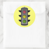 Pop Art Traffic Light Ronde Sticker (Tas)