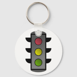 Pop Art Traffic Light Sleutelhanger