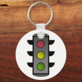 Pop Art Traffic Light Sleutelhanger (Voorkant)