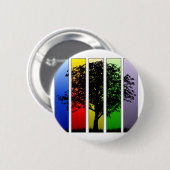 Pop Art Tree Ronde Button 5,7 Cm (Voorkant /achterkant)