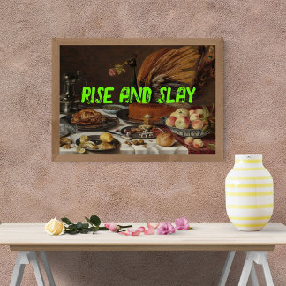 Pop Art Trendy Rise en Slay Funny Poster