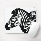 Pop Art Trendy Sjabloon Zebras Animals Black White Muismat (Met muis)