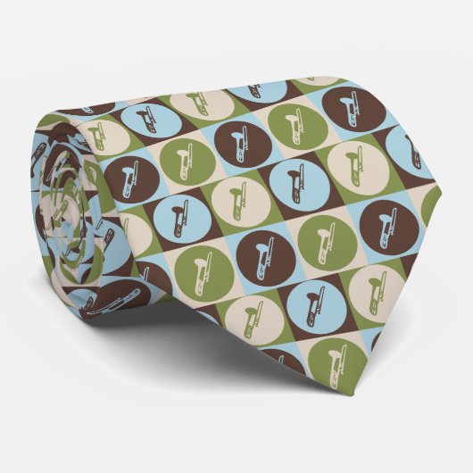 Pop Art Trombone Stropdas (Opgerold)