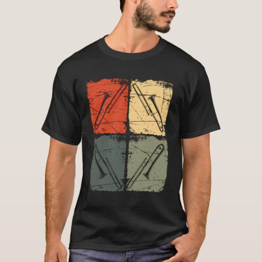 Pop Art Trombonist Gift Trombone T-shirt (Voorkant)