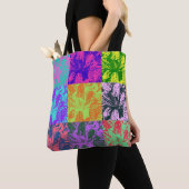 Pop Art Tropical Bold, Leuk en Kleurrijk Tote Bag (Dichtbij)