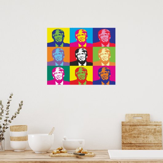 Pop Art Trump Poster (Keuken)