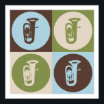 Pop Art Tuba Poster<br><div class="desc">Pop Art Tuba. Geniet van dit leuke ontwerp met je hobby,  beroep of obsessie voor geweldige t-shirts,  stickers en nog veel meer. Ze maken ook geweldige cadeautjes!</div>