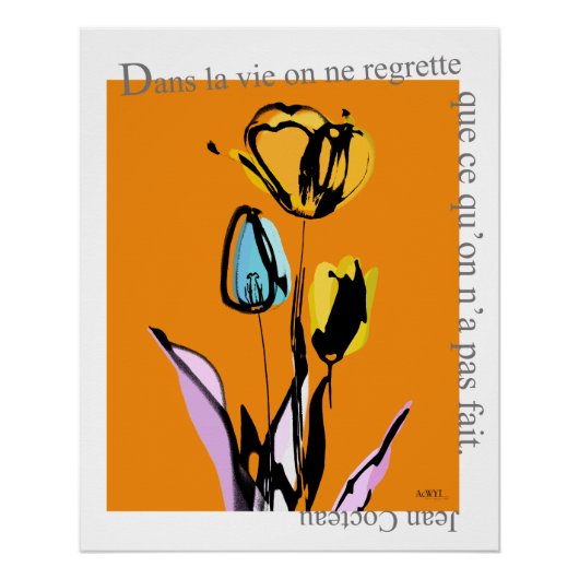 pop art -tulip- perfect poster (Voorkant)