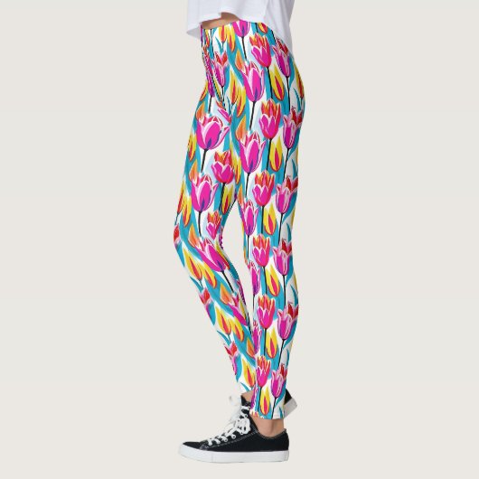 Pop Art Tulpen Leggings (Links)