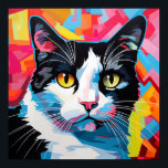 Pop Art Tuxedo Kat Poster<br><div class="desc">Een collectie van expressieve pop art cats</div>