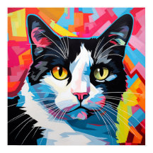 Pop Art Tuxedo Kat