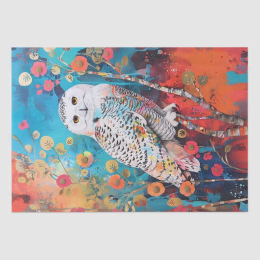 Pop Art Uil Decoupage Tissuepapier (Voorkant)