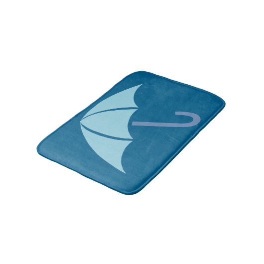Pop Art Umbrella Blue Badmat (Gekanteld)