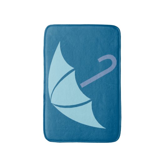 Pop Art Umbrella Blue Badmat (Voorkant Verticaal)