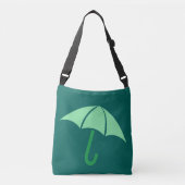Pop Art Umbrella Green Crossbody Tas (Voorkant)