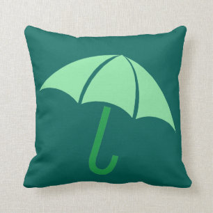 Pop Art Umbrella Green Kussen