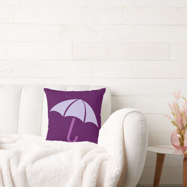 Pop Art Umbrella Paars Kussen (Bank)
