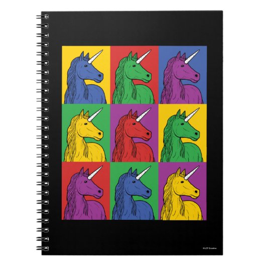 Pop Art Unicorn Notitieboek (Voorkant)