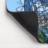 Pop Art Unisphere Mousepad Muismat (Hoek)