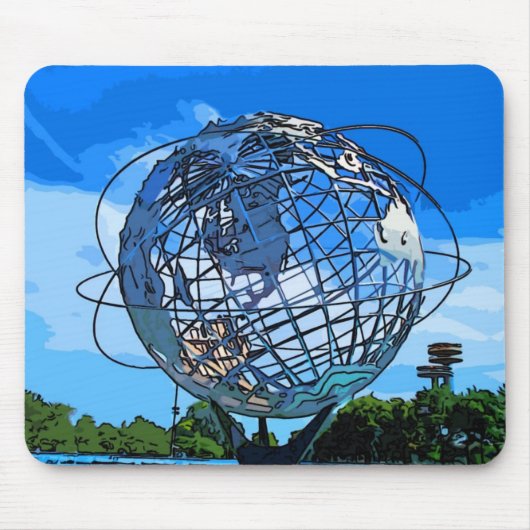 Pop Art Unisphere Mousepad Muismat (Voorkant)