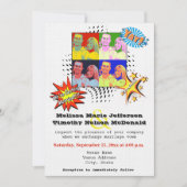 Pop Art Uw EIGEN FOTO Huwelijksuitnodiging Kaart (Voorkant)