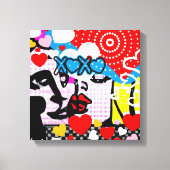 Pop Art Valentijn Canvas Afdruk (Voorkant)