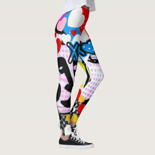 Pop Art Valentijn Leggings (Rechts)
