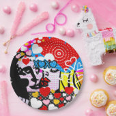 Pop Art Valentijn Papieren Bordje (Feest)