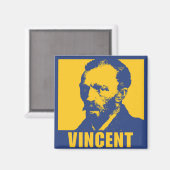 Pop Art Van Gogh | Mod 2 inch Square Magnet (Voorkant / Achterkant)