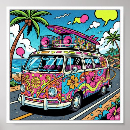 Pop Art Van Poster (Voorkant)