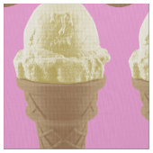 Pop Art Vanilla Ice Cream Cone Stof (Close Up)