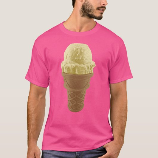 Pop Art Vanilla Ice Cream Cone T-shirt (Voorkant)