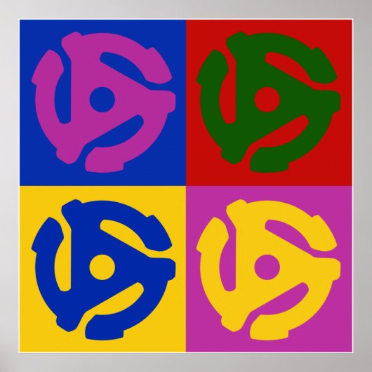 Pop Art Vinyl Record 45 RPM Audiophile Poster (Voorkant)