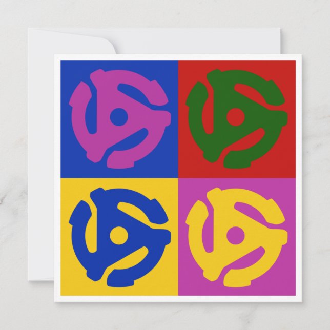 Pop Art Vinyl Record 45 RPM Invoegen (Voorkant)